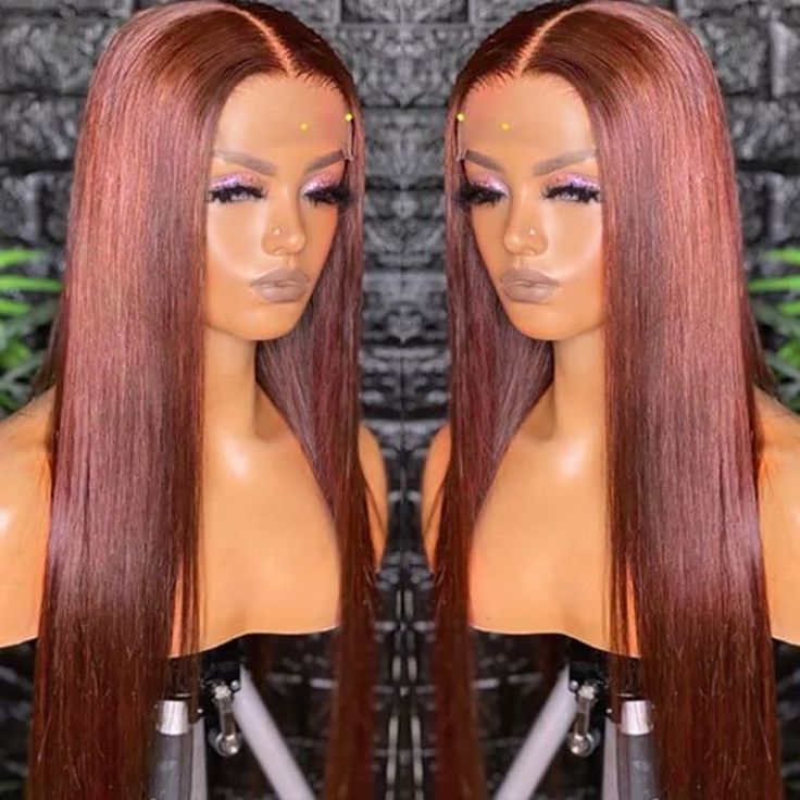 Red Brown 33color Huamn Hair Wig 134HD Transparent Lace